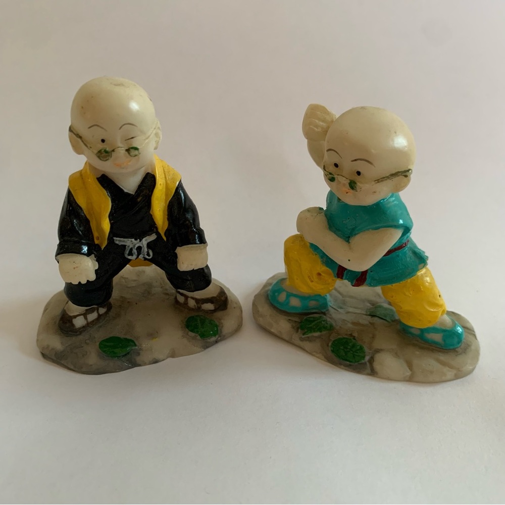 Pair of Monk Figurines - Chinese